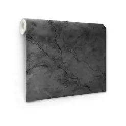 Kirklands Home Marble Peel & Stick Wallpaper Black