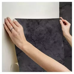 Kirklands Home Marble Peel & Stick Wallpaper Black