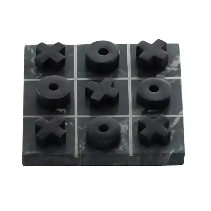 Clearance Kirklands Home Marble Tic Tac Toe Board Black