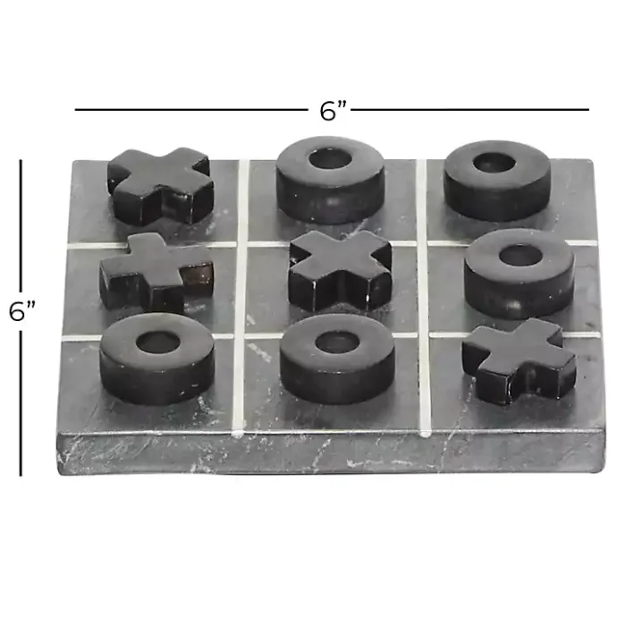 Clearance Kirklands Home Marble Tic Tac Toe Board Black