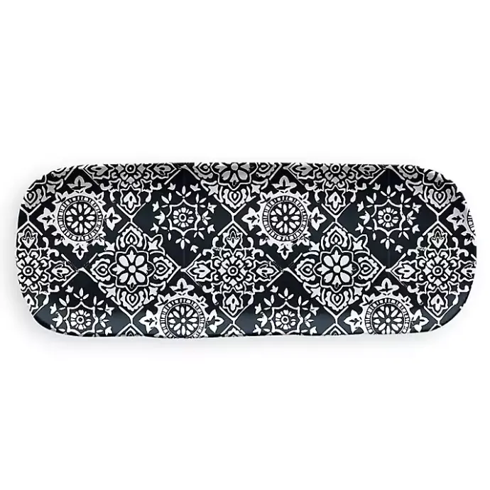 Online Kirklands Home Black Melamine Bree Serving Tray