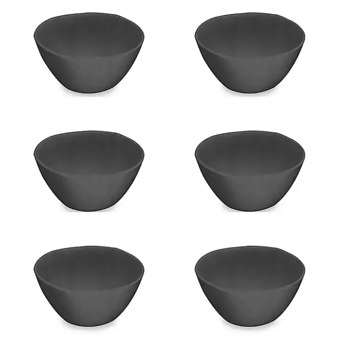 Discount Kirklands Home Melamine Santal Cereal Bowls, Set of 6 Black