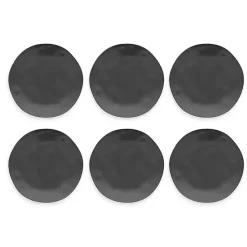 Online Kirklands Home Melamine Santal Dinner Plates, Set of 6 Black