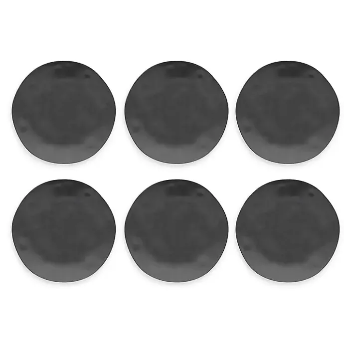 Online Kirklands Home Melamine Santal Dinner Plates, Set of 6 Black