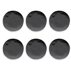 Online Kirklands Home Melamine Santal Salad Plates, Set of 6 Black
