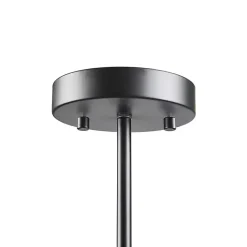 Clearance Kirklands Home Black Metal & Bowl Glass Shade 6-Light Chandelier