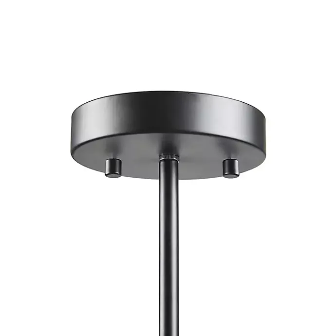 Clearance Kirklands Home Black Metal & Bowl Glass Shade 6-Light Chandelier