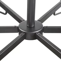 Clearance Kirklands Home Black Metal & Bowl Glass Shade 6-Light Chandelier