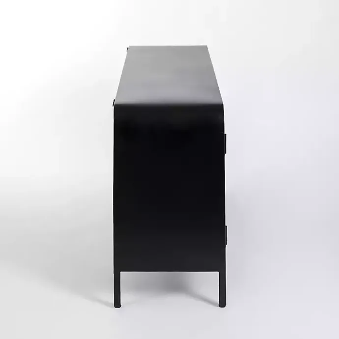 Sale Kirklands Home Metal & Glass 4-Door Bentley Cabinet Black