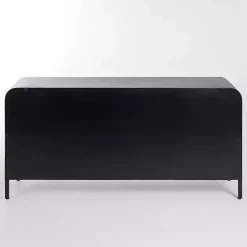 Sale Kirklands Home Metal & Glass 4-Door Bentley Cabinet Black