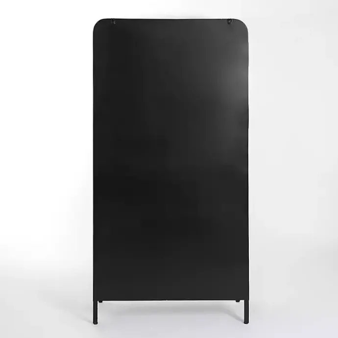 Best Kirklands Home Metal & Glass 2-Door Bentley Cabinet Black