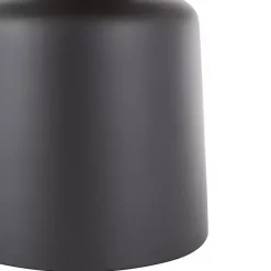 New Kirklands Home Black Metal & Marble Pedestal Accent Table White