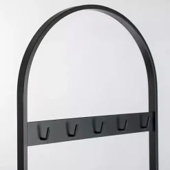 Best Kirklands Home Metal & Natural Wood Ladder with Hooks Black