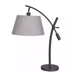Discount Kirklands Home Black Metal Adjustable Task Shade Table Lamp Gray