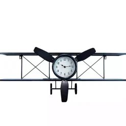 Clearance Kirklands Home Black Metal Airplane Wall Clock