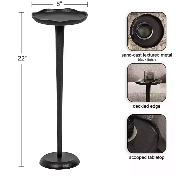 Sale Kirklands Home Metal Alicia Accent Table Black