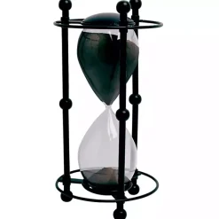 Sale Kirklands Home Metal and Sand Cage Hourglass Black