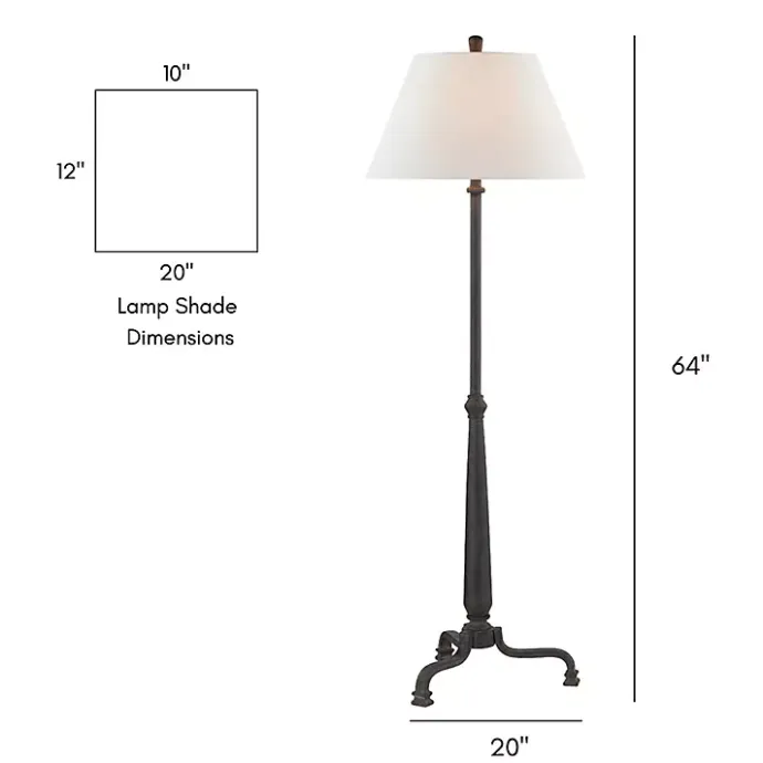 Sale Kirklands Home Black Metal Antique Randy Floor Lamp White
