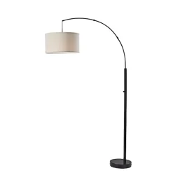 Online Kirklands Home Black Metal Arch Modern Floor Lamp White