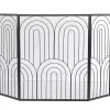 New Kirklands Home Black Metal Arches Fireplace Screen