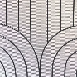 New Kirklands Home Black Metal Arches Fireplace Screen