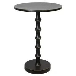 New Kirklands Home Metal Bamboo Accent Table Black