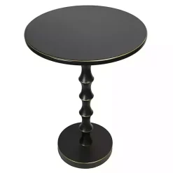 New Kirklands Home Metal Bamboo Accent Table Black