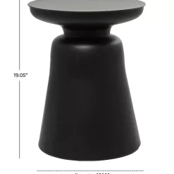 Hot Kirklands Home Metal Bell Shaped Accent Table Black