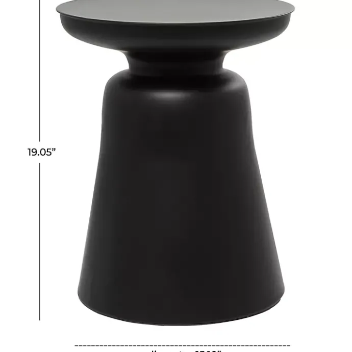 Hot Kirklands Home Metal Bell Shaped Accent Table Black