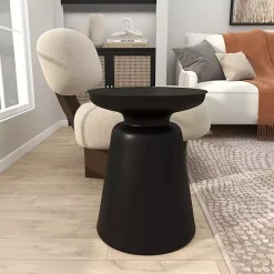 Hot Kirklands Home Metal Bell Shaped Accent Table Black