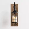Hot Kirklands Home Black Metal Caged Wall Sconce