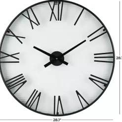 Discount Kirklands Home Black Metal Clear Glass Wall Clock