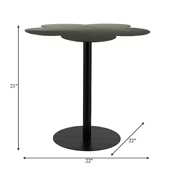Discount Kirklands Home Metal Clover Accent Table Black