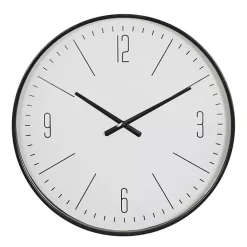 New Kirklands Home Black Metal Contemporary Wall Clock