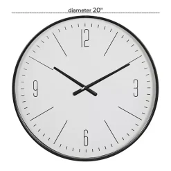 New Kirklands Home Black Metal Contemporary Wall Clock