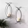 Online Kirklands Home Black Metal Crisscross Sconces, Set of 2