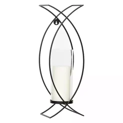 Online Kirklands Home Black Metal Crisscross Sconces, Set of 2