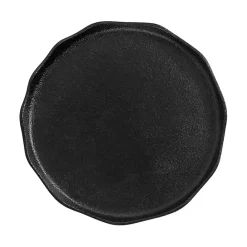 Kirklands Home Metal Deckled Edge Round Side Table Black