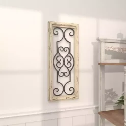 New Kirklands Home Black Metal Farmhouse Scroll Wall Plaque