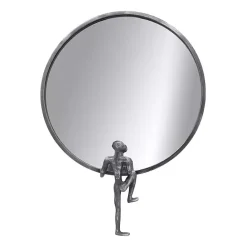 Sale Kirklands Home Metal Figure Wall Mirror Black