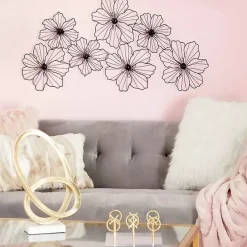 Sale Kirklands Home Metal Floral Wire Wall Plaque Black