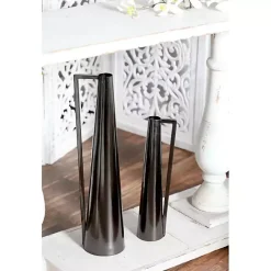 Discount Kirklands Home Metal Glam Vases, Set of 2 Black