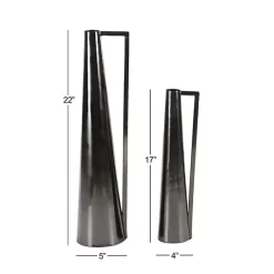 Discount Kirklands Home Metal Glam Vases, Set of 2 Black