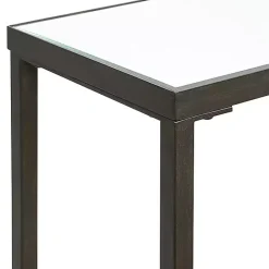 Clearance Kirklands Home Metal Glass Top Console Table Black