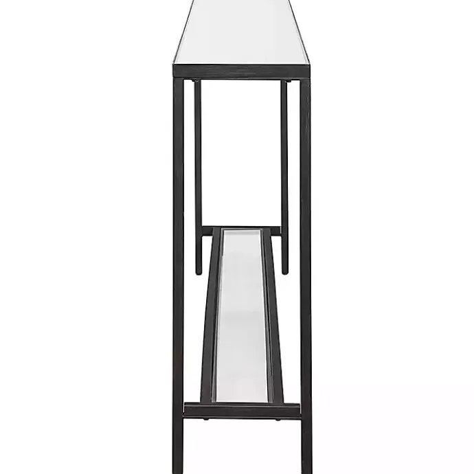 Clearance Kirklands Home Metal Glass Top Console Table Black