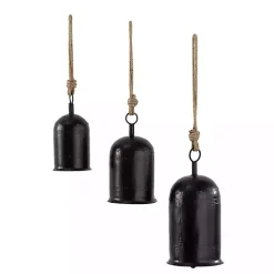Outlet Kirklands Home Metal Hanging Bells, Set of 3 Black