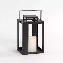 Kirklands Home Metal Harlow Lantern, 10 in. Black