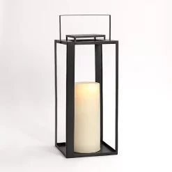 Sale Kirklands Home Metal Harlow Lantern, 24 in. Black