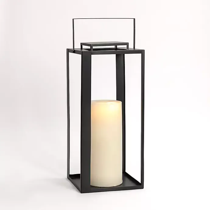 Sale Kirklands Home Metal Harlow Lantern, 24 in. Black