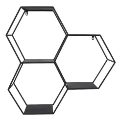 Best Kirklands Home Black Metal Hexagon Wall Shelf